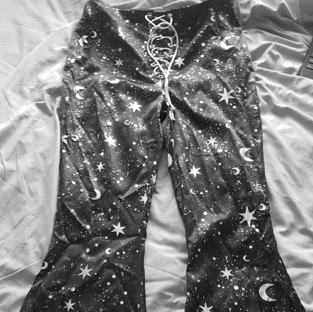 Dolls Kill Current Mood Starry Flare Pants